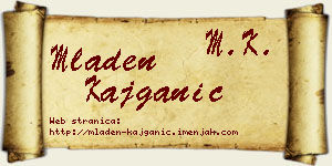 Mladen Kajganić vizit kartica